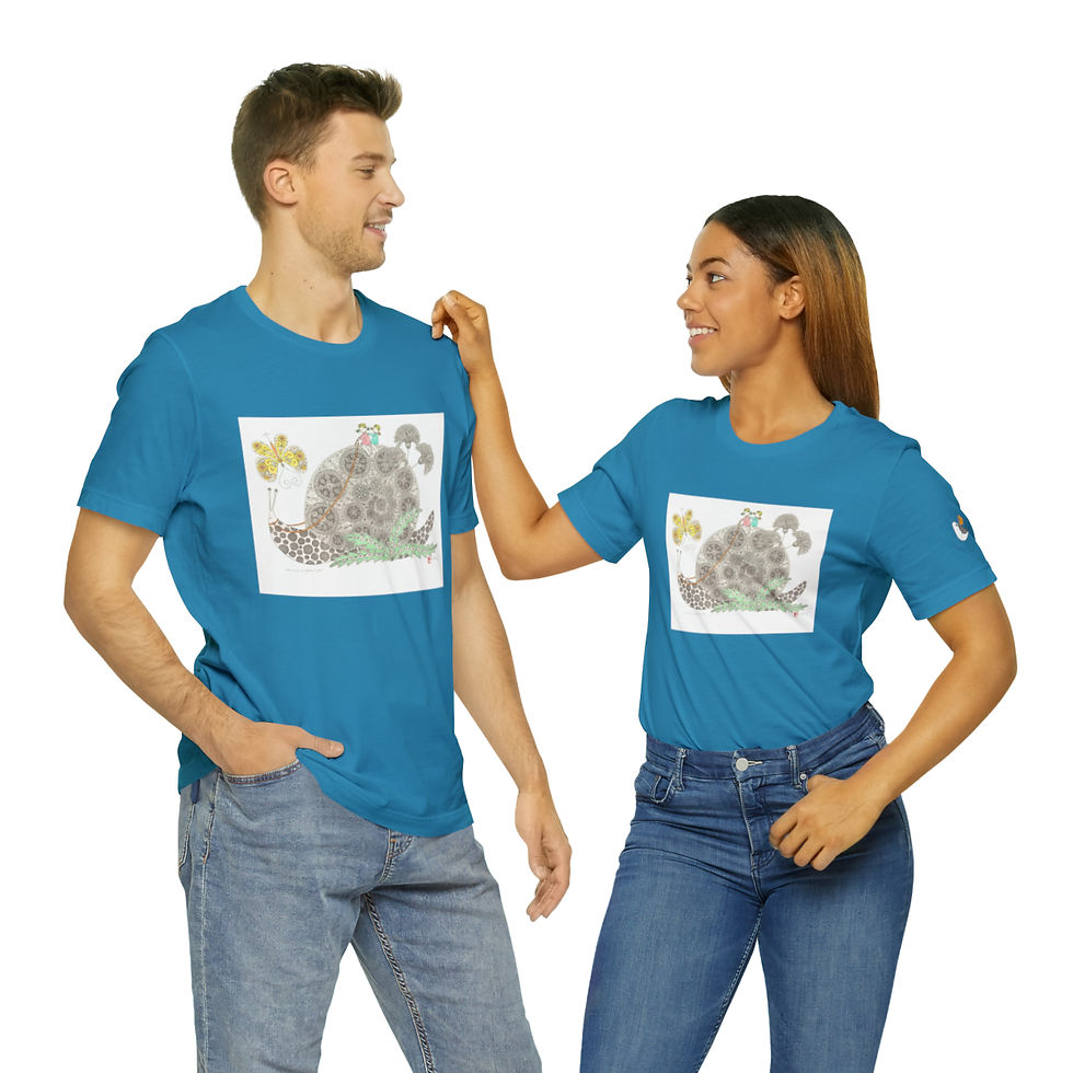 Thumbnail: At a Snail's Pace Unisex Style Jersey Short Sleeve Tee by Ikki Matsumoto