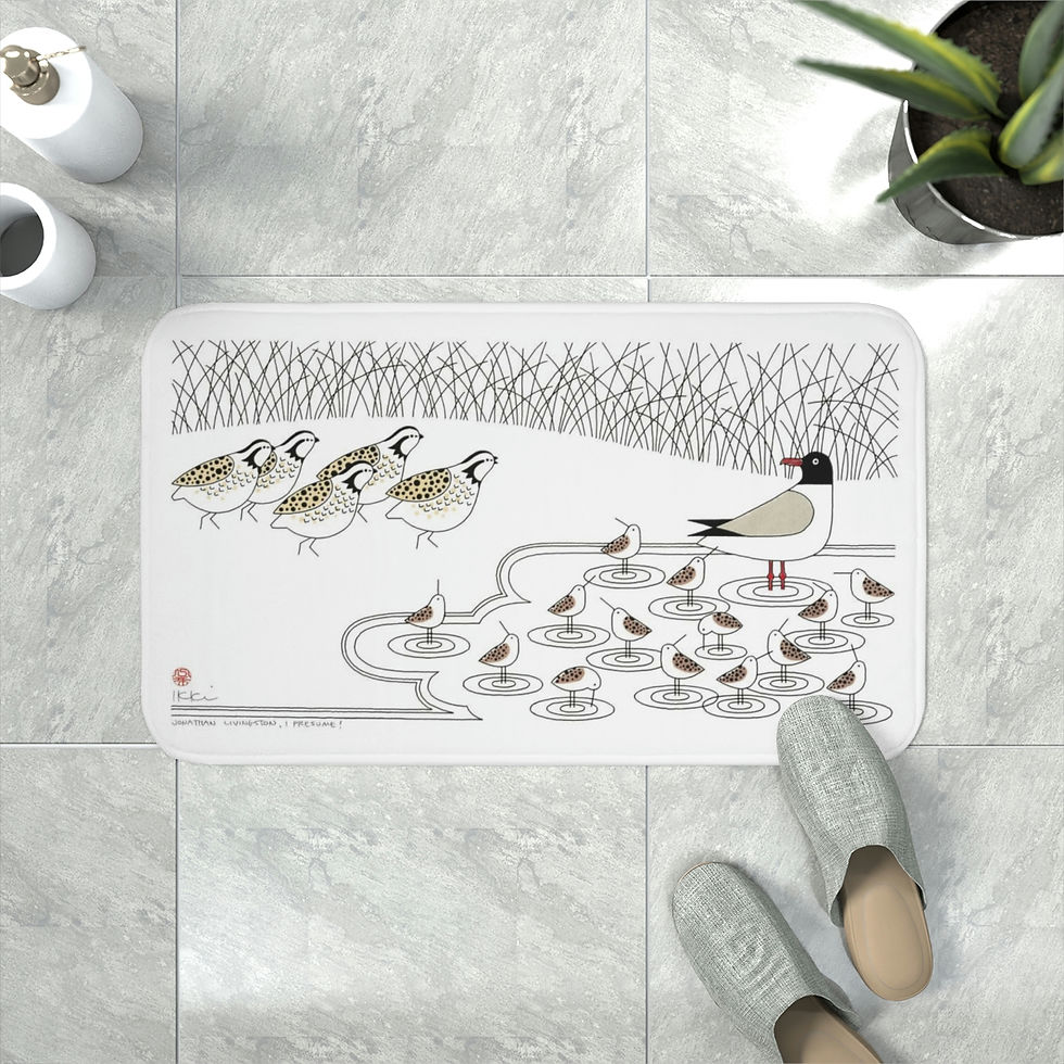 Jonathan Livingston, I Presume by Ikki Matsumoto Memory Foam Bath Mat