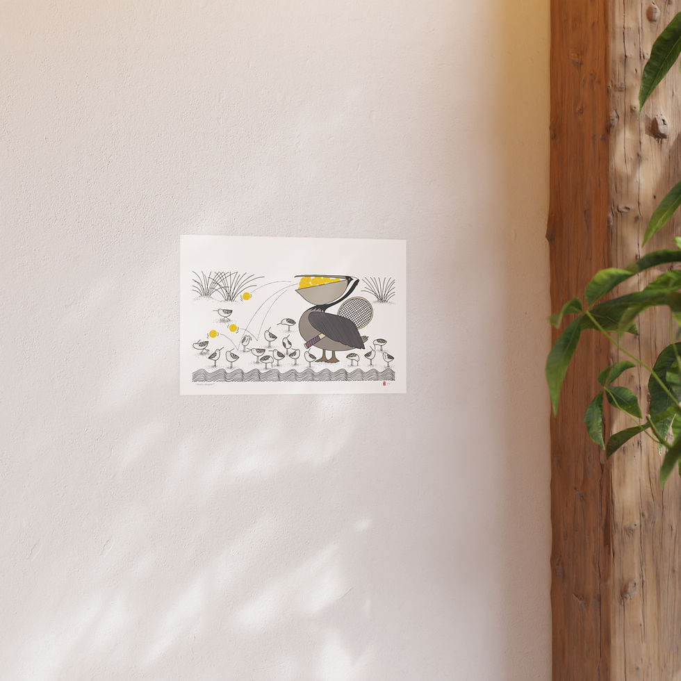 Thumbnail: Tennis Anyone?! Satin and Archival Matte Posters by Ikki Matsumoto