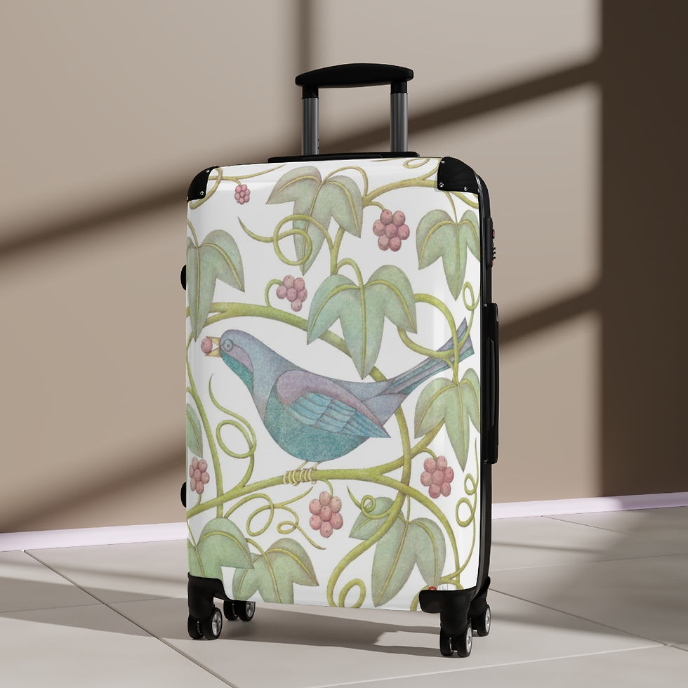 Thumbnail: Blue Bird and Red Berries by Ikki Matsumoto Cabin Suitcase