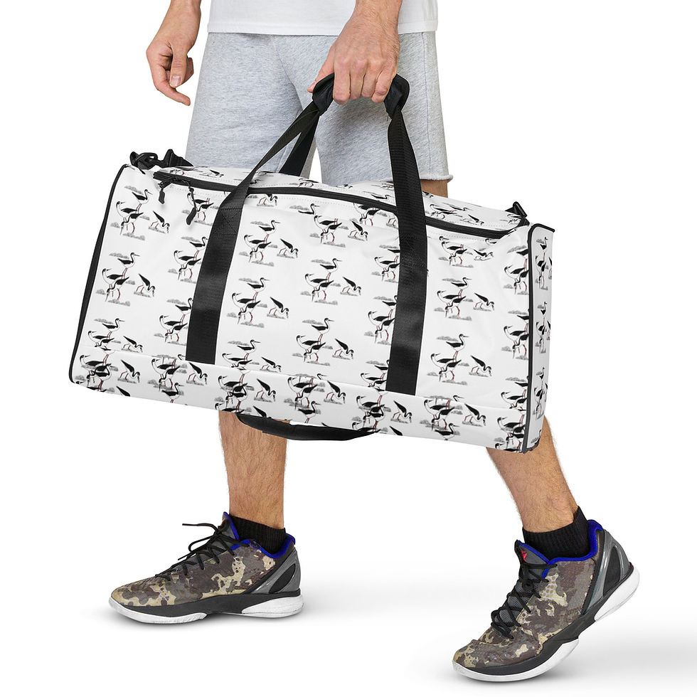 Thumbnail: Black Skimmers by Ikki Matsumoto Duffle bag