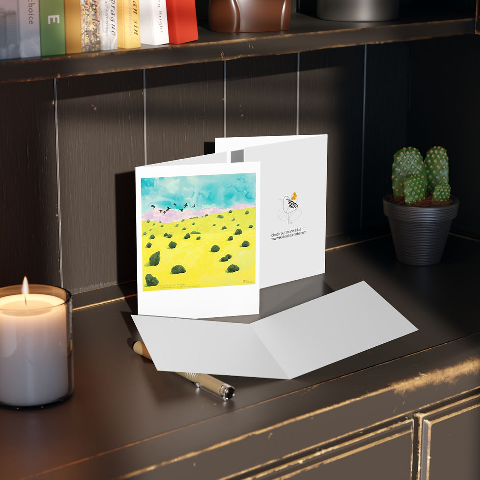 Thumbnail: Fields of Yellow Flowers by Ikki Matsumoto Cards - 8, 16, or 24 Pieces