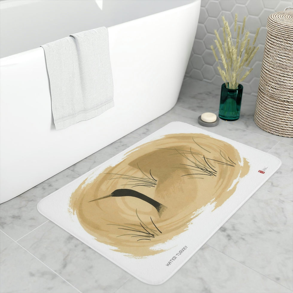 Thumbnail: Water Turkey by Ikki Matsumoto Memory Foam Bath Mat