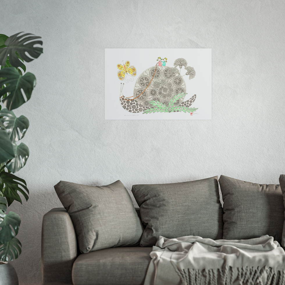 Thumbnail: Speeding at a Snail's Pace Satin and Archival Matte Posters by Ikki Matsumoto