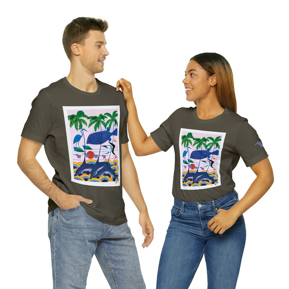 Thumbnail: Island Fantasy Unisex Jersey Short Sleeve Tee by Ikki Matsumoto