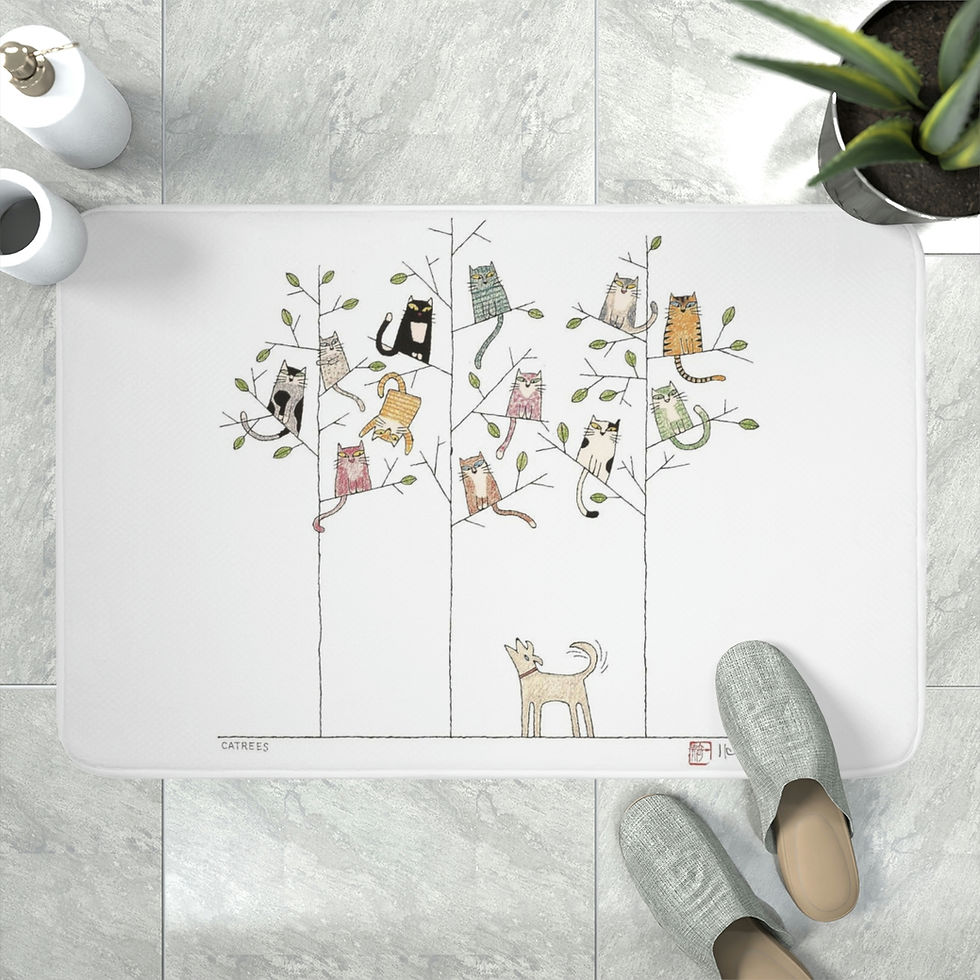 Thumbnail: Catrees by Ikki Matsumoto Memory Foam Bath Mat