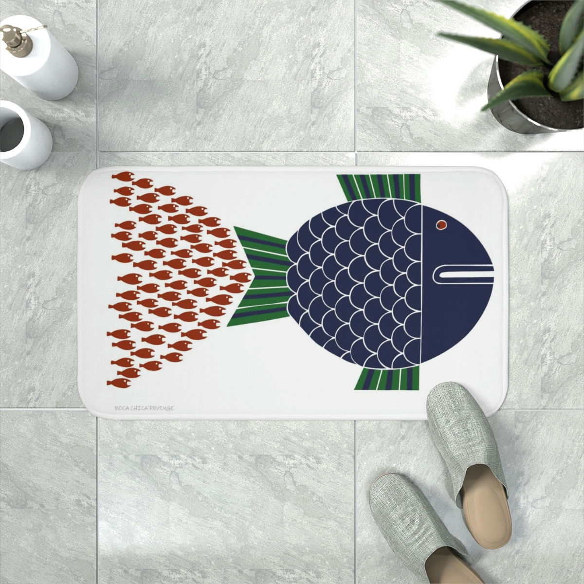 Boca Chica Revenge by Ikki Matsumoto Memory Foam Bath Mat