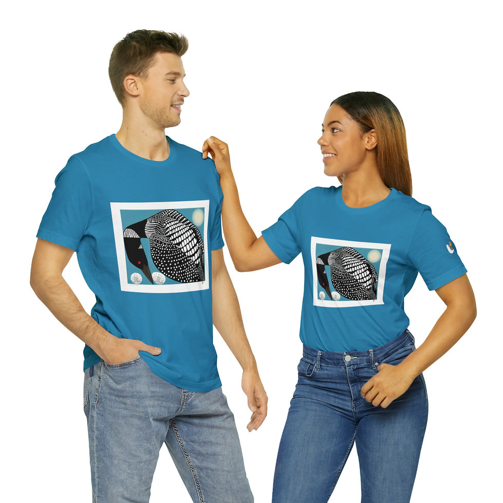 Thumbnail: Moon and Loon Unisex Style Jersey Short Sleeve Tee by Ikki Matsumoto