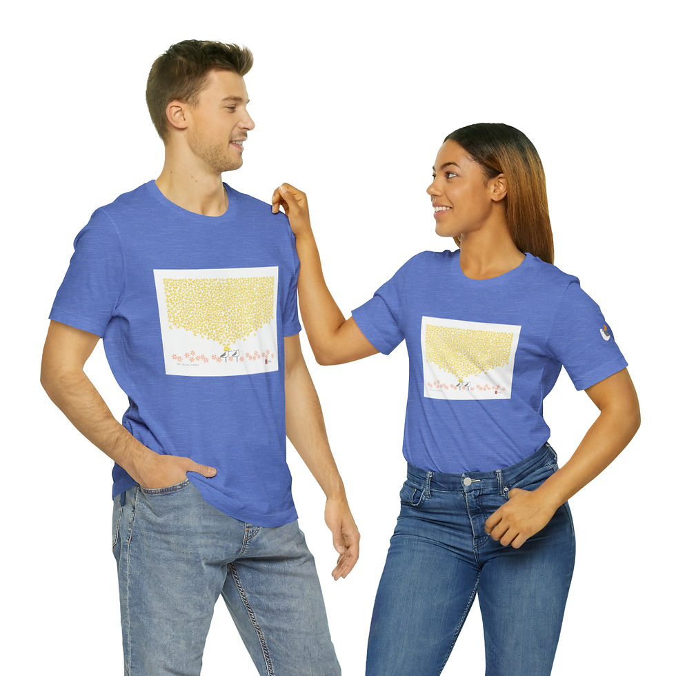 Thumbnail: Her Yellow Ribbon Unisex Jersey Short Sleeve Tee by Ikki Matsumoto