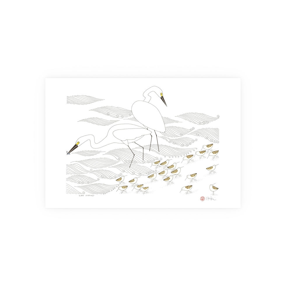 Thumbnail: Surf Fishing Satin and Archival Matte Posters by Ikki Matsumoto