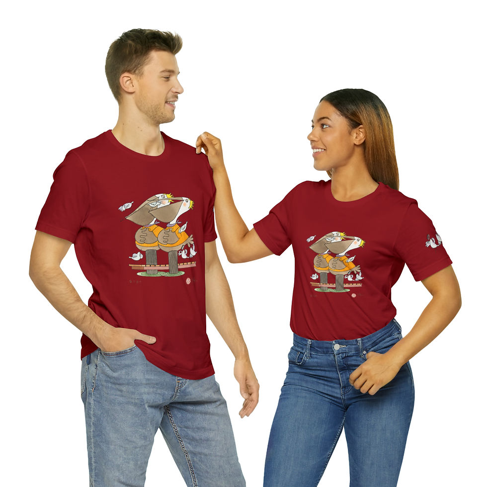 Thumbnail: Is This Pelican a Boy or Girl?! Unisex Jersey Short Sleeve Tee by Ikki Matsumoto