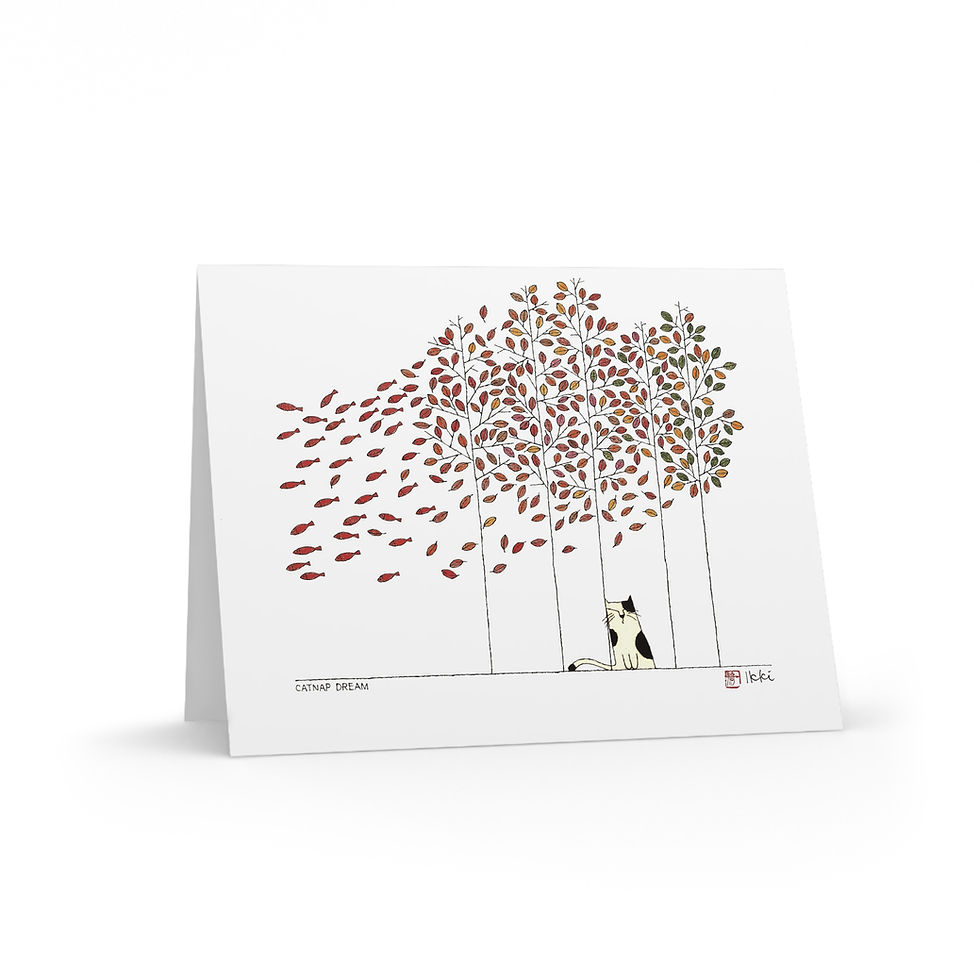 Thumbnail: Catnap Dreams by Ikki Matsumoto Cards - 8, 16, or 24 Pieces