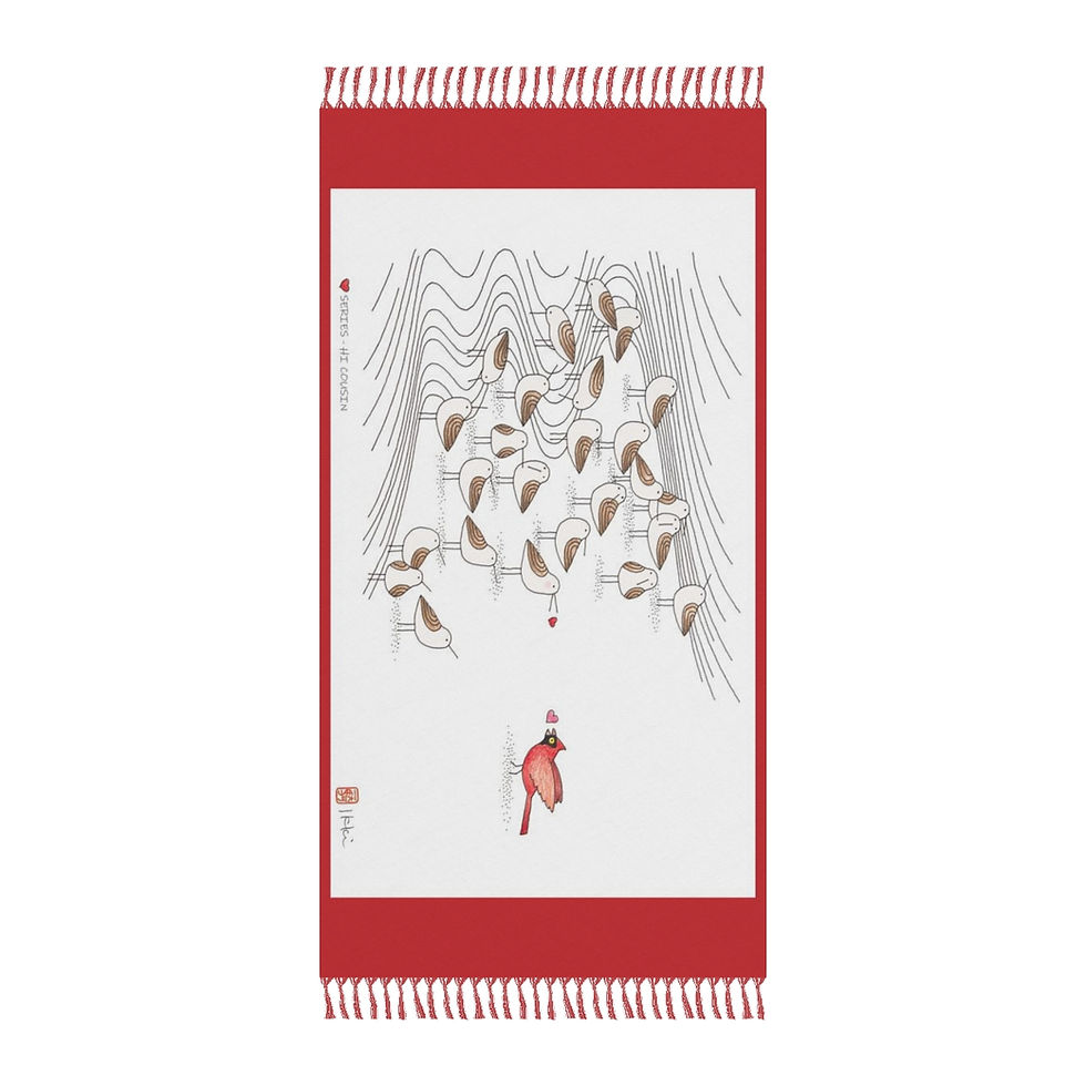 Thumbnail: Heart Series - Hi Cousin by Ikki Matsumoto Boho Beach Cloth