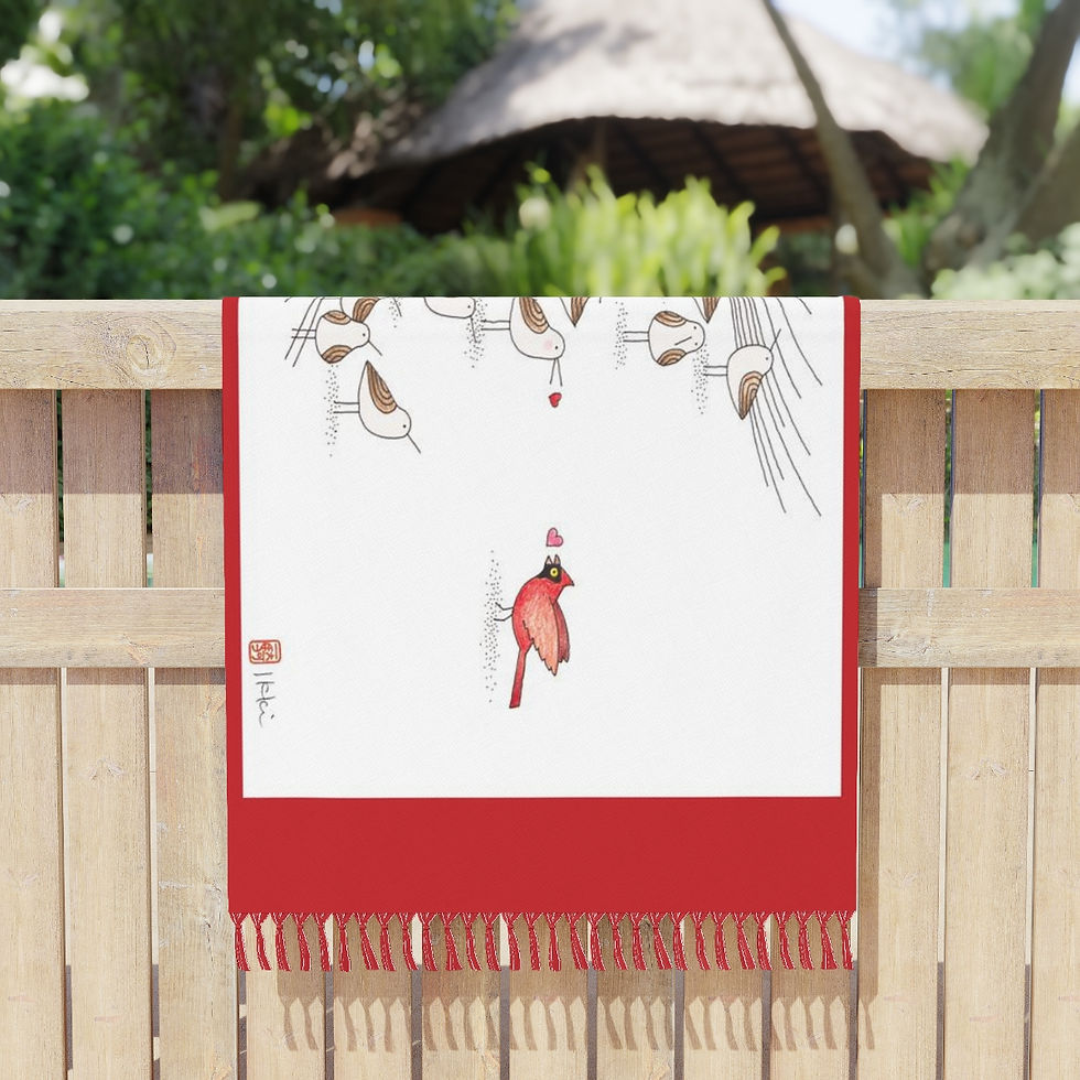 Thumbnail: Heart Series - Hi Cousin by Ikki Matsumoto Boho Beach Cloth