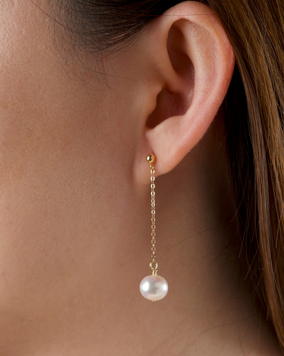 Pretty Pearls 14k Gold-plated Pearl Dangle Earrings