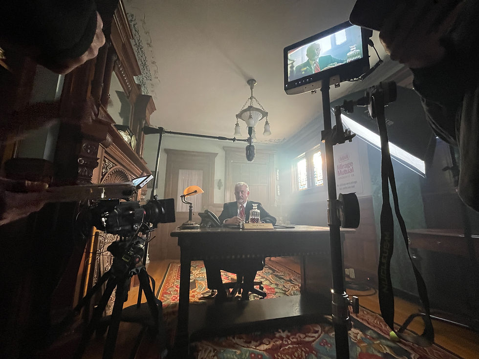 Behind the scenes on a commercial production for a law firm