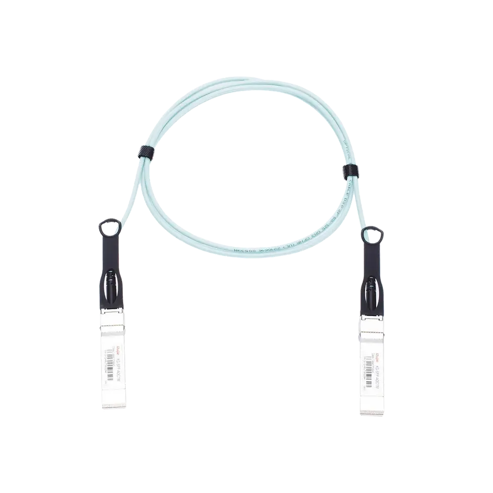 Vista frontal del Jumper de Fibra RUIJIE XG-SFP-AOC1M | 1 Mts | Con MINI-GBIC SFP+ 10GB