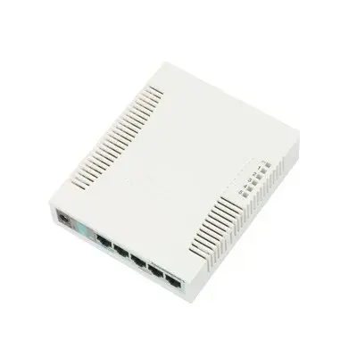 Vista lateral del Switch Mikrotik RB260GS | 5 Puertos Gigabit Ethernet + 1 Puerto SFP