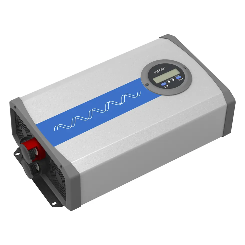 Vista lateral del Inversor de corriente EPEVER IPower-Plus 1500W Entrada 24V Salida 120Vca | Batería Litio