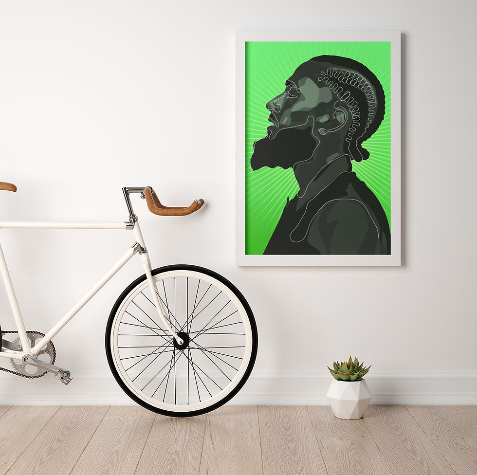Thumbnail: Nipsey Hussle Silhouette, Line drawing poster