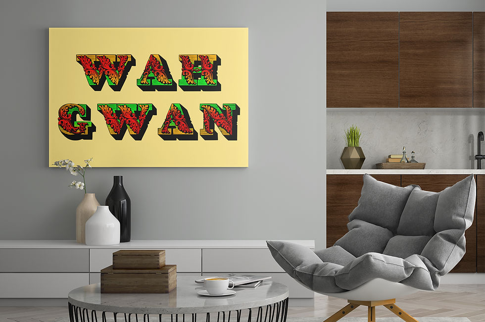 Thumbnail: Wah Gwan - Jamaican typography print