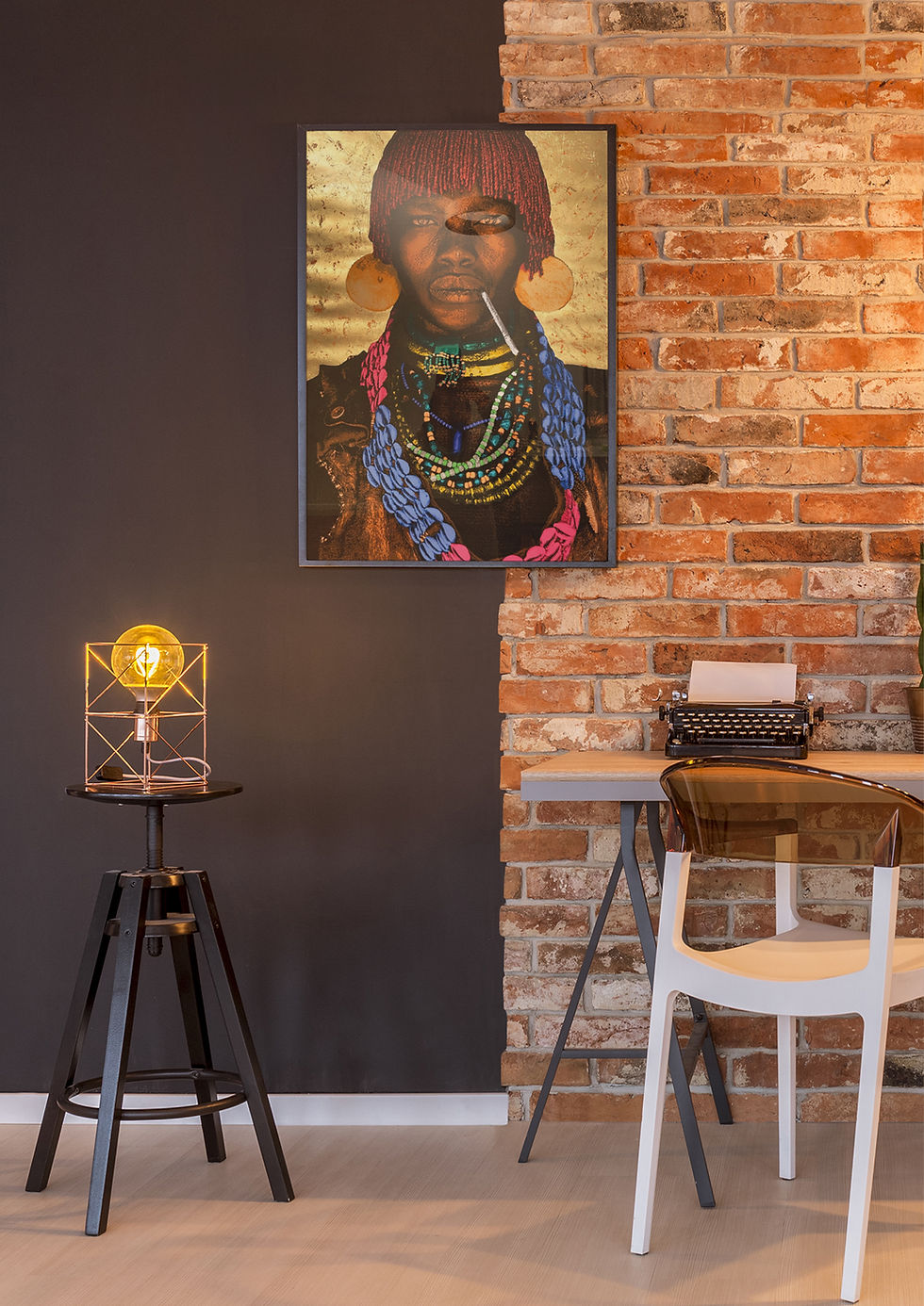 Thumbnail: Ethiopian Hamar woman - Hand finished with gold leaf