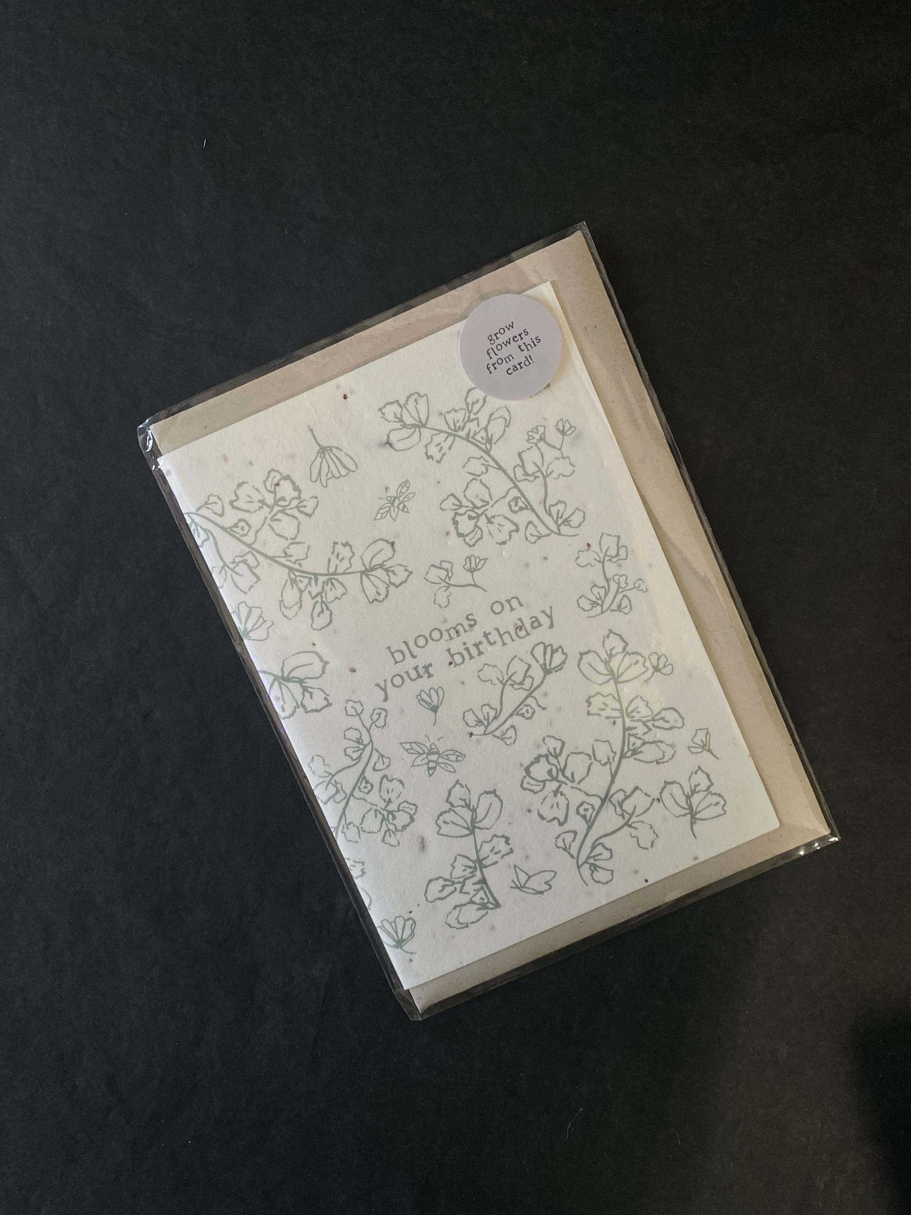 Blooms on Your Birthday Seeded Greeting Card