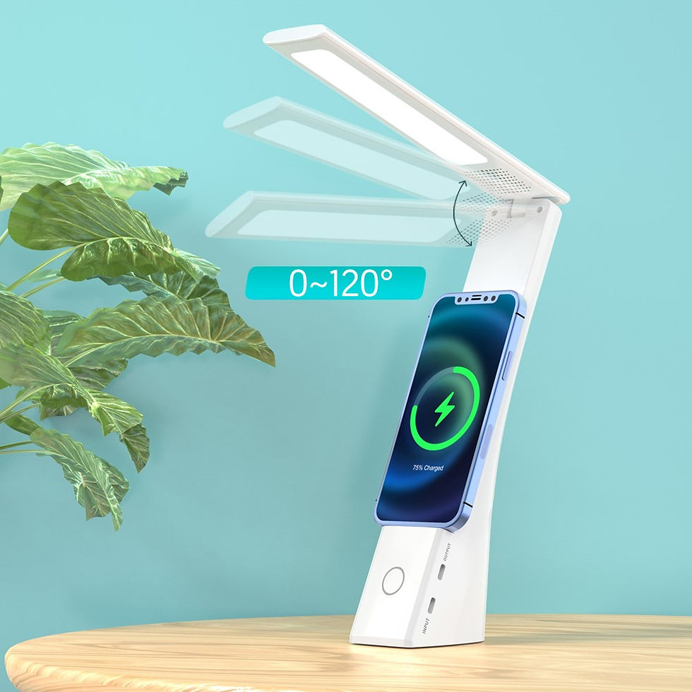 Thumbnail: 3 in 1 LED 15W Lamp With QI Wireless Phone Charger