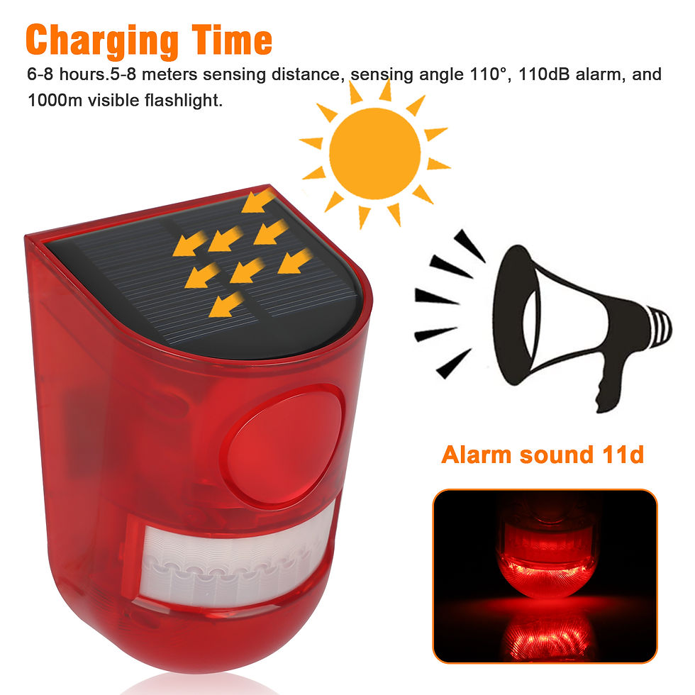 Thumbnail: Solar Charged Motion-Activated Outdoor Alarm Lamp