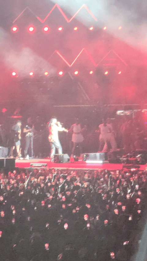 gif of burna boy at afro nation - afro nation festival guide - kestra jeri travel
