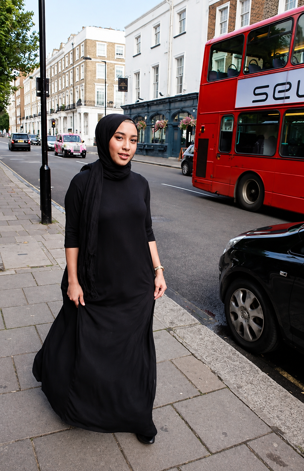 Muslim woman wearing a khimar