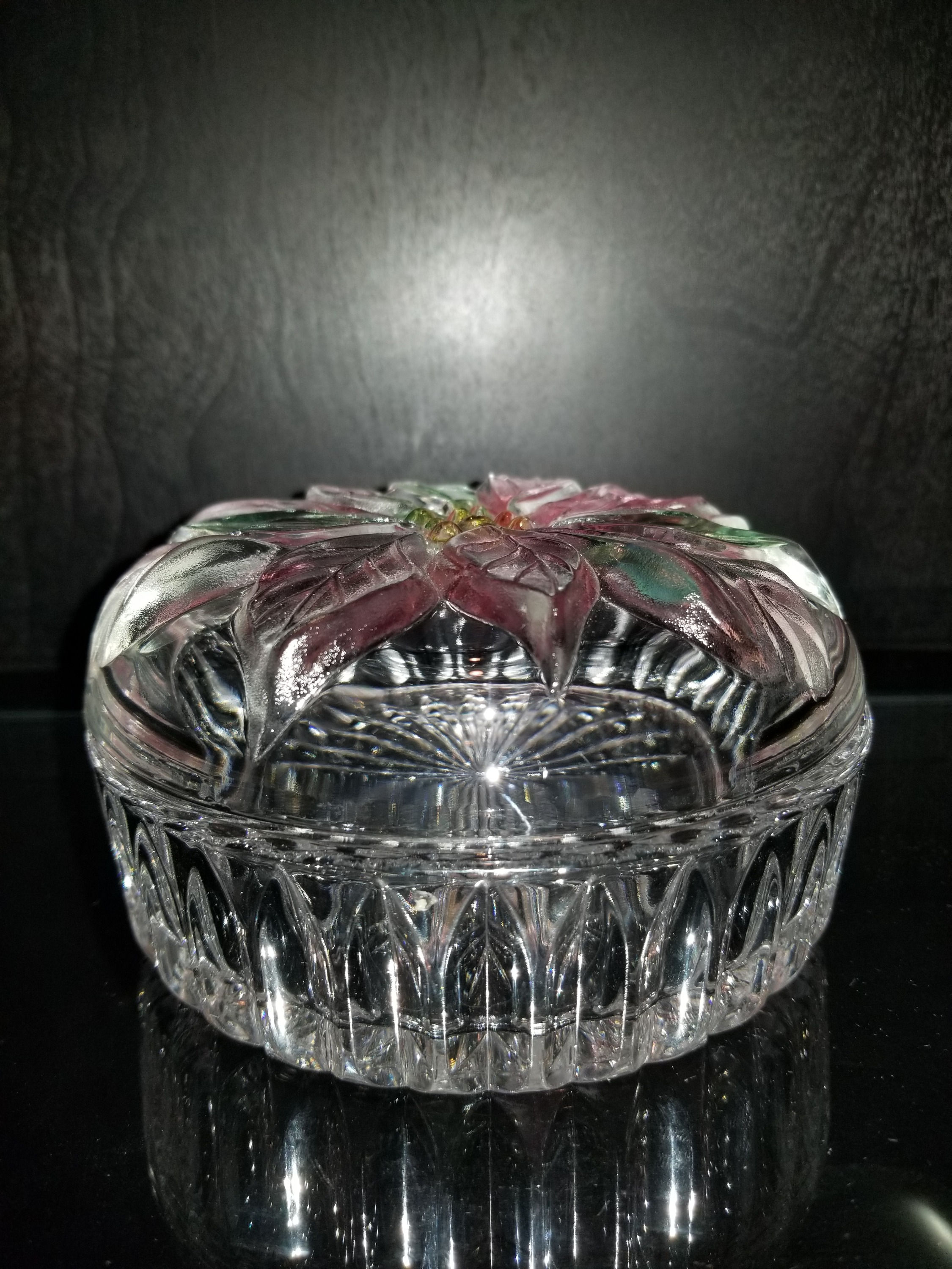 Round Glass Candy Box and Lid