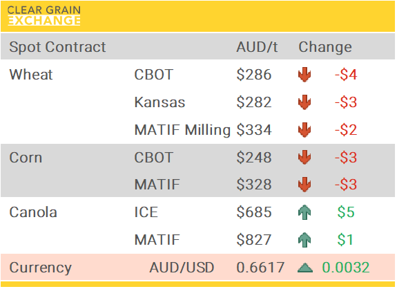 Grain Report Thursday - 11th September