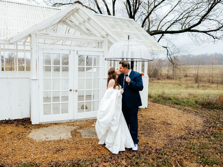 A rainy day wedding day at Hope Springs Farm