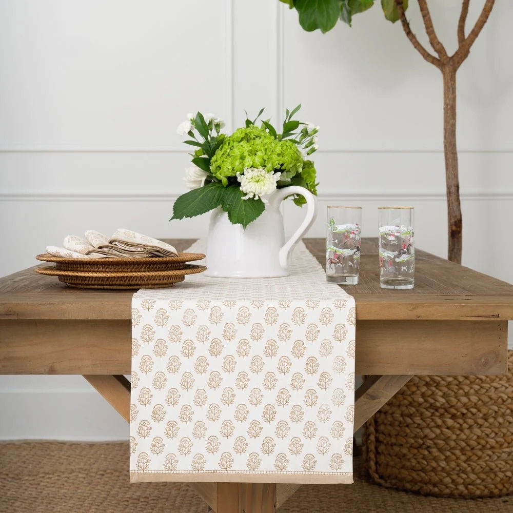 Anika Beige Table Runner