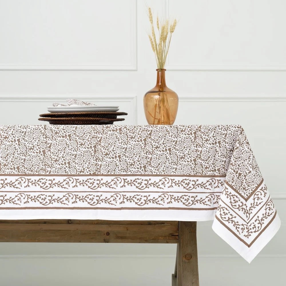 60X120 Tapestry Dark Chocolate Tablecloth