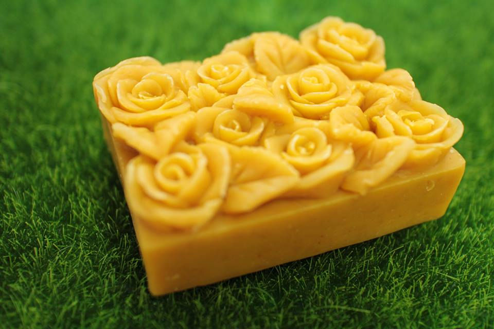 訂製天然手工皂---玫瑰花(長方磚)