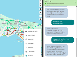 Uygulama İçi Destek Paneli