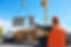 Construction industrial worker operating