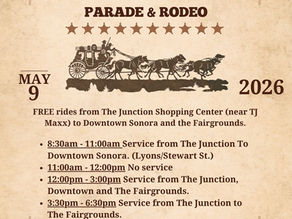 FREE TRANSPORTATION TO THE MOTHER'S DAY PARADE AND RODEO