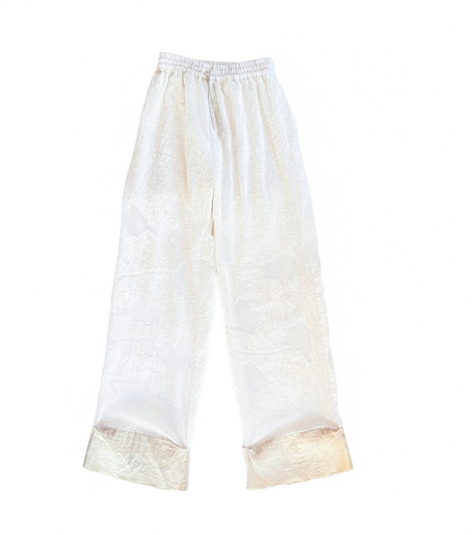 Opal Sheer Raw-edge Linen Pants