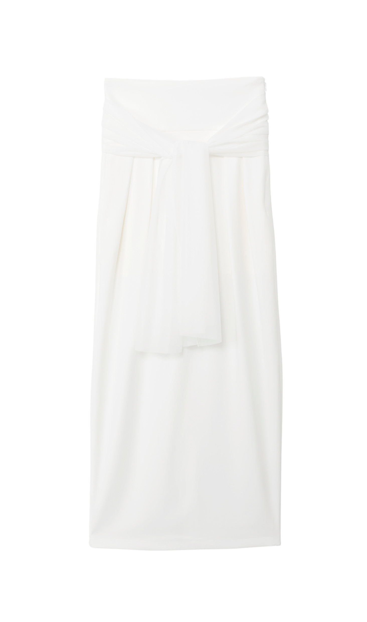 Sheer Cache-coeur Belted Tight Skirt