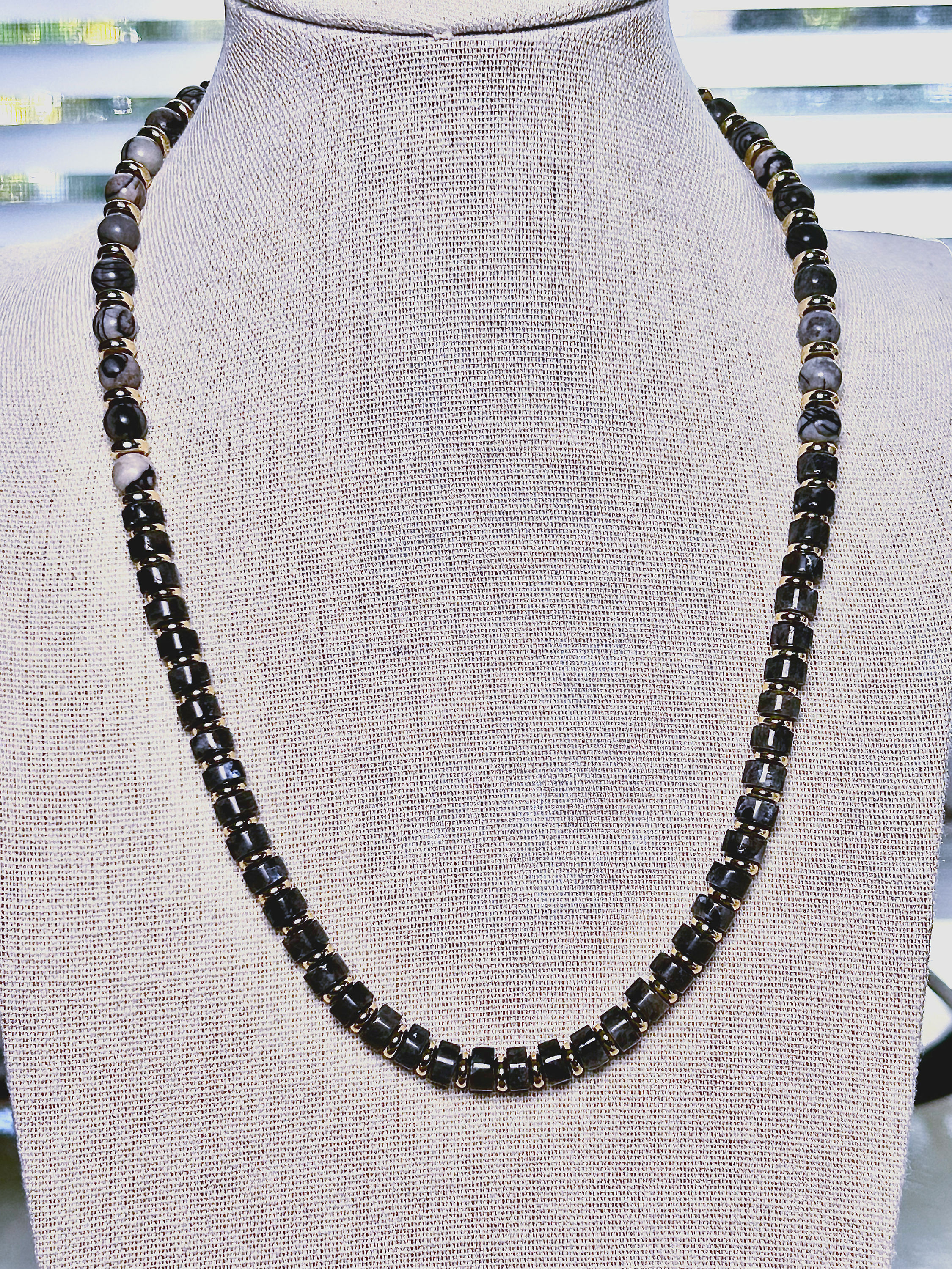 Black Network with gold plated spacers