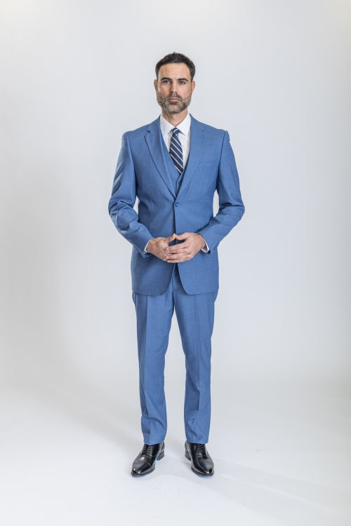 Powder Blue 3 Piece Slim Fit Suit