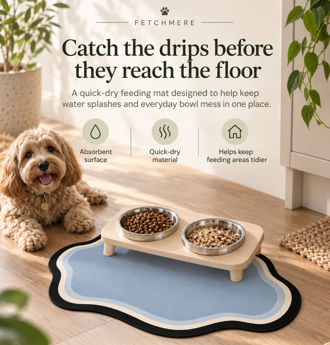 Pawstrip Quick-Dry Pet Feeding Mat