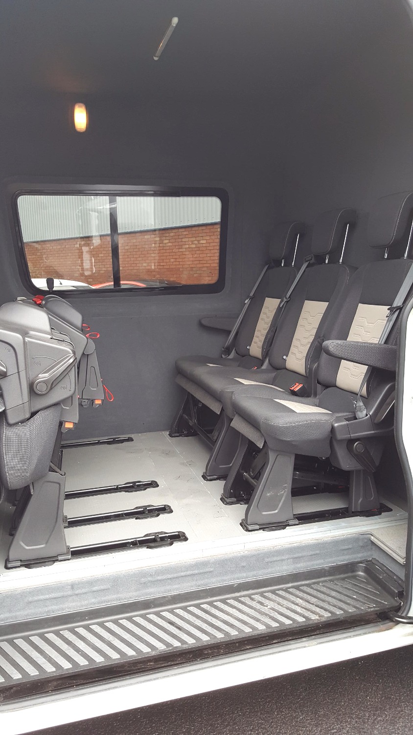 transit custom rear seat conversion