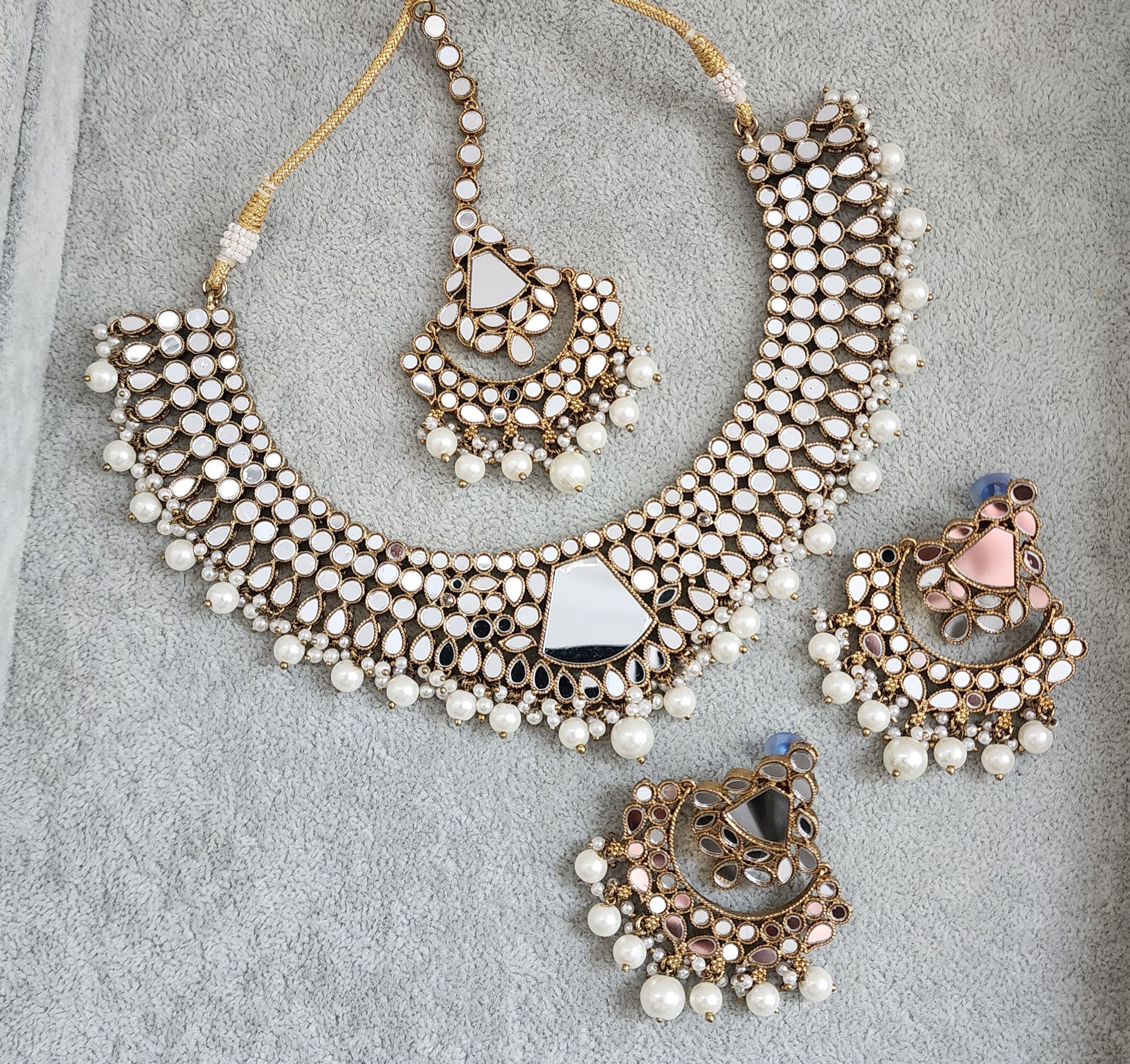 Mirrorwork necklace set 