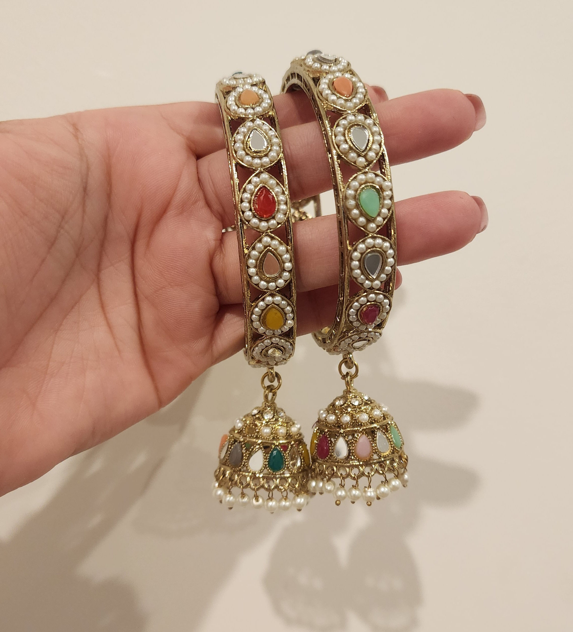 Mirrorwork with bangles 