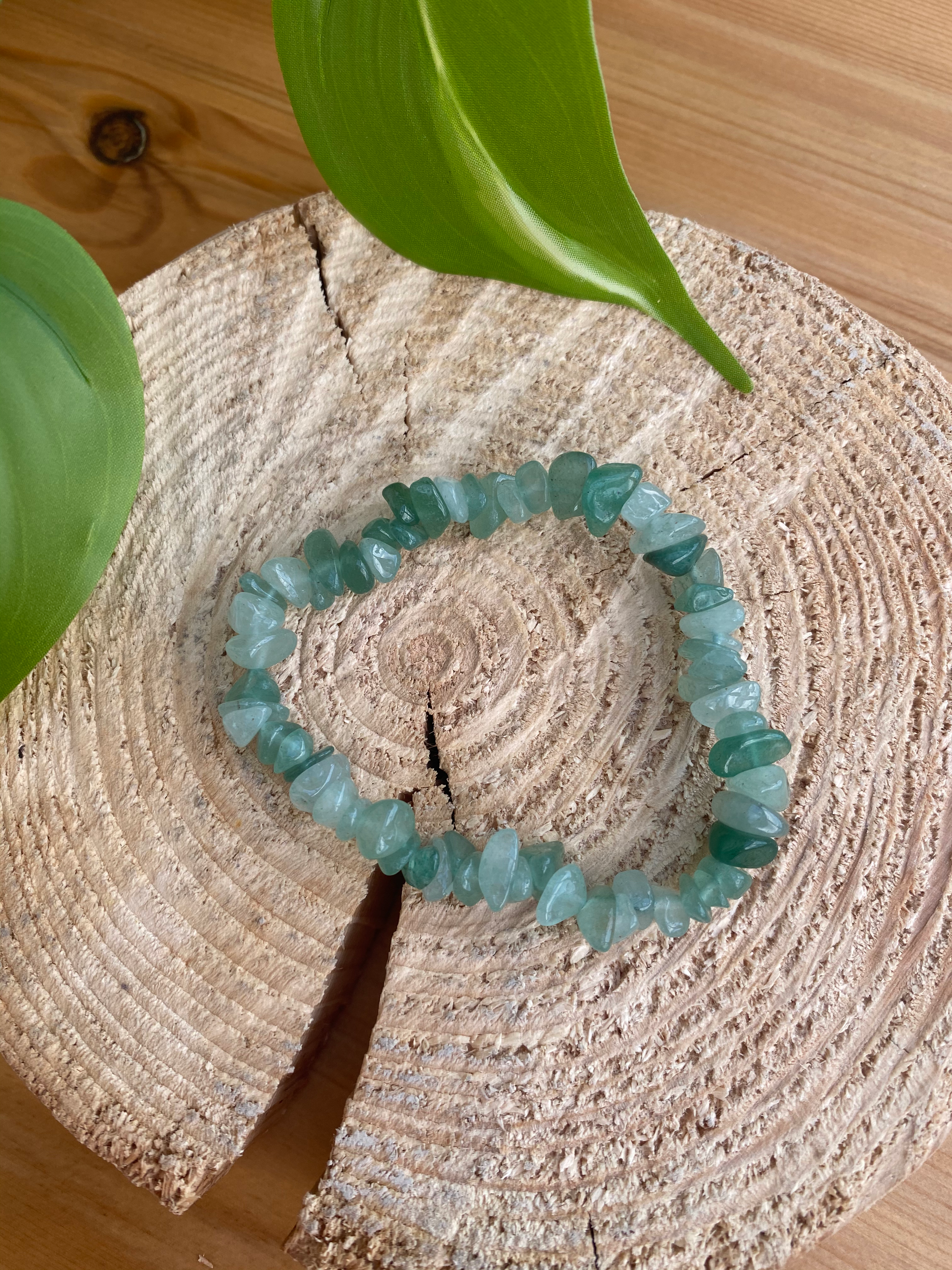 Bracelet Aventurine verte éclats