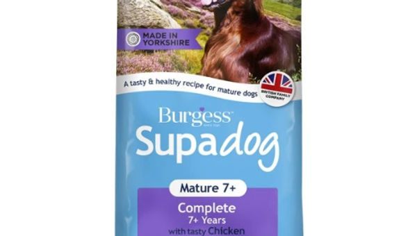 Burgess Supadog Mature Dry Food- Chicken 12.5kg £31.20
